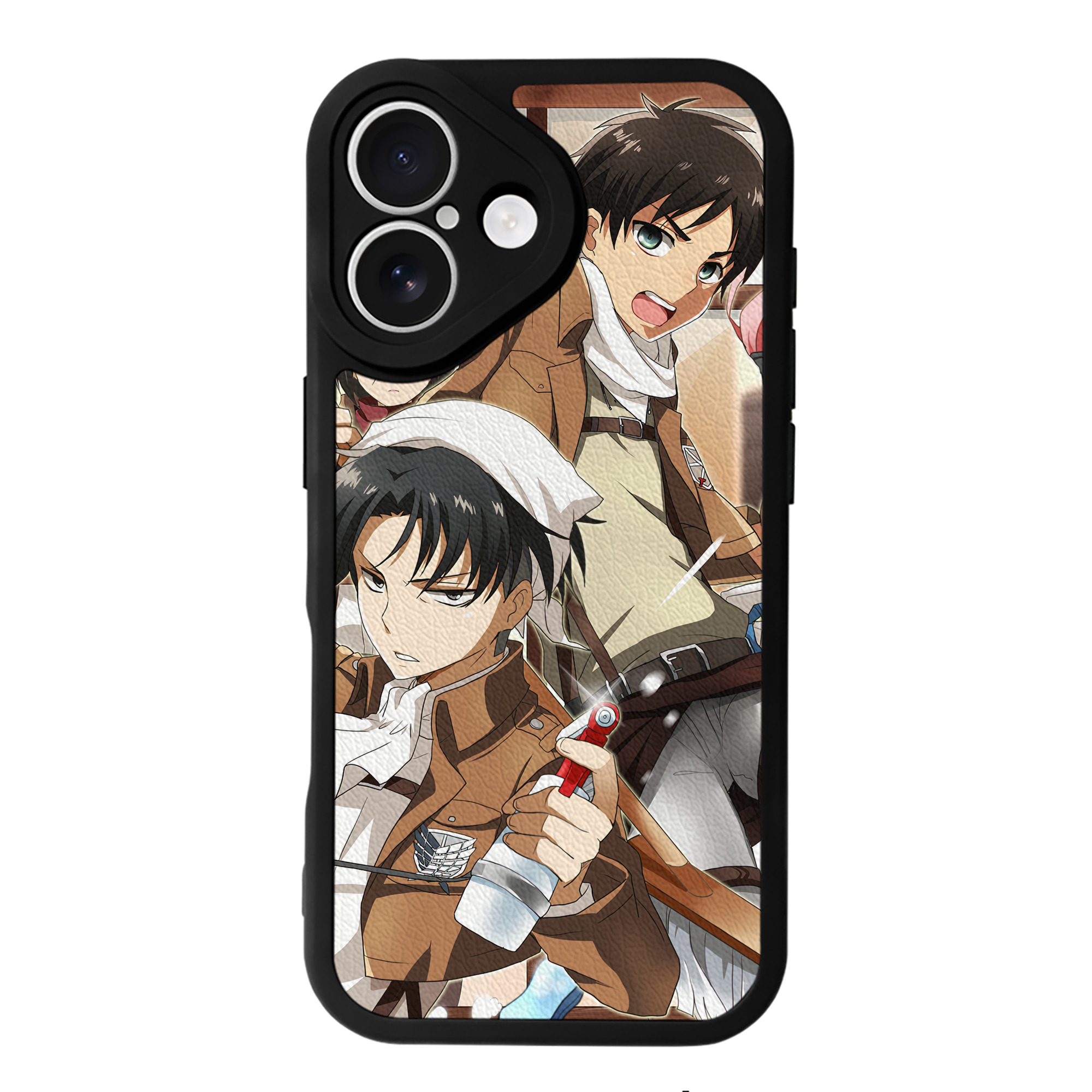 （画像用） 進撃の巨人 Attack on Titan 【iPhone 16シリーズ対応】シリコンスマホケース（レザー調） 材質：シリコン